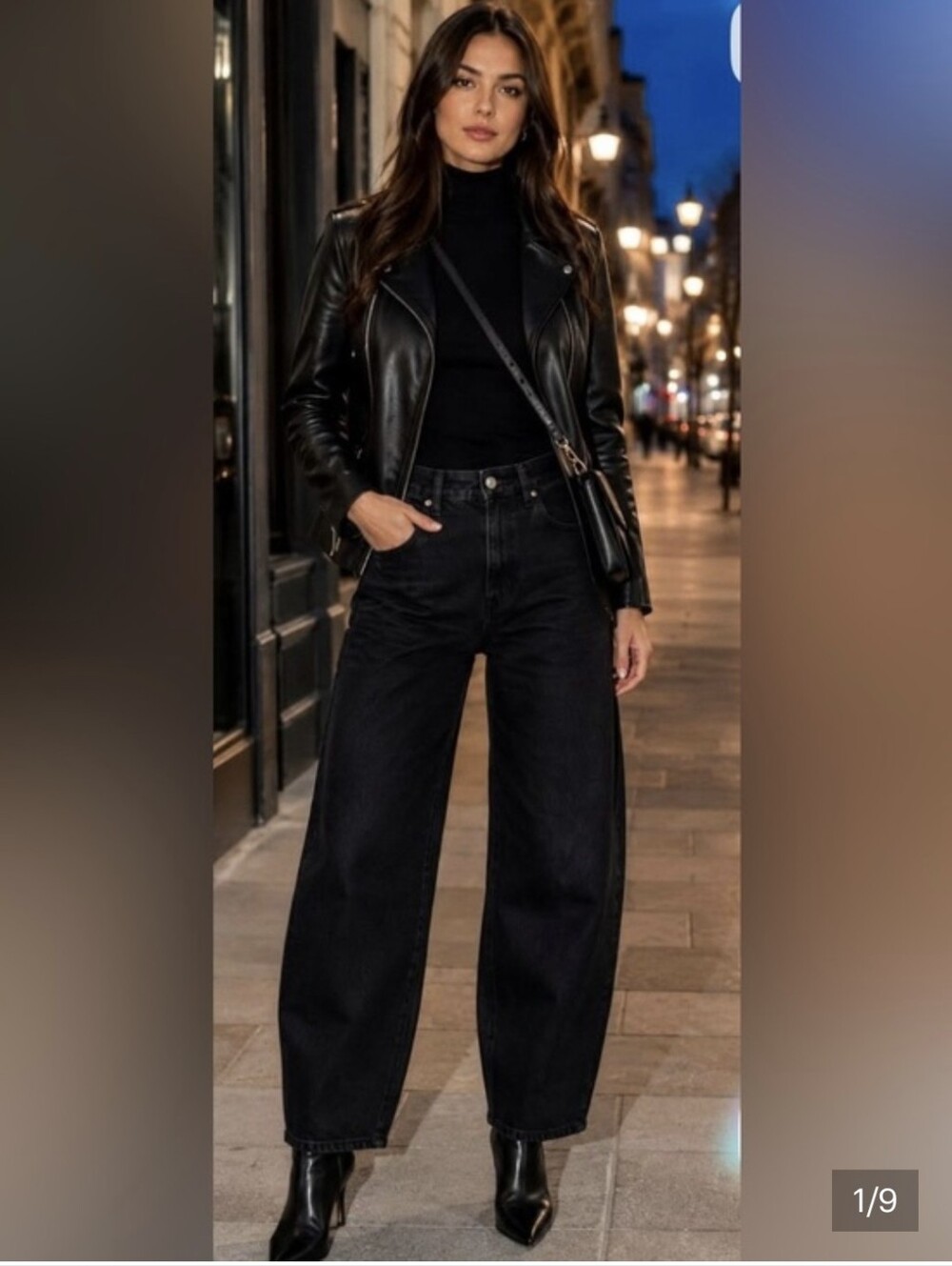 H&m Barrel Jeans Black Size 2